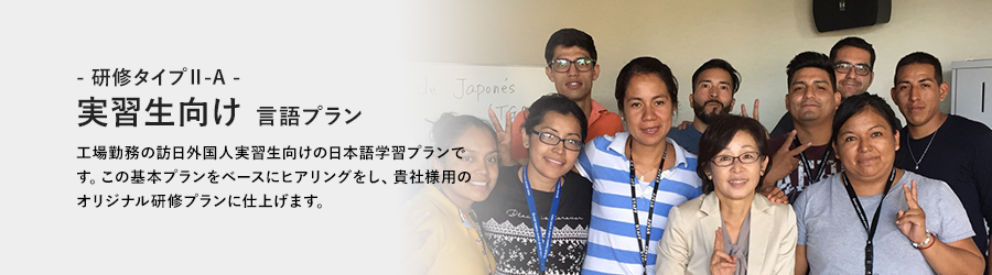 - 研修タイプⅡ-A -実習生向け 言語プラン